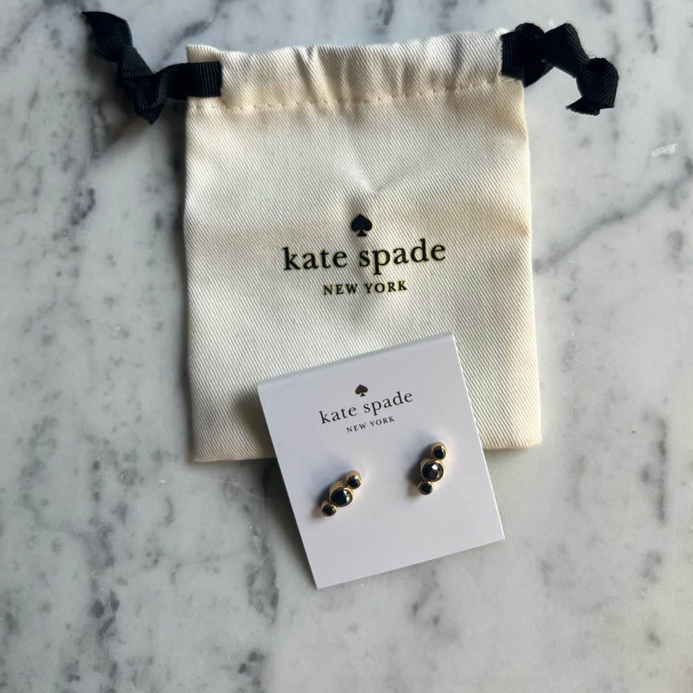 Kate spade black faucets stud earrings